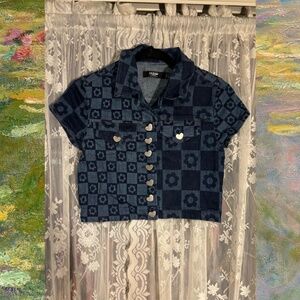 Cutest cropped denim button-up from Jaded London